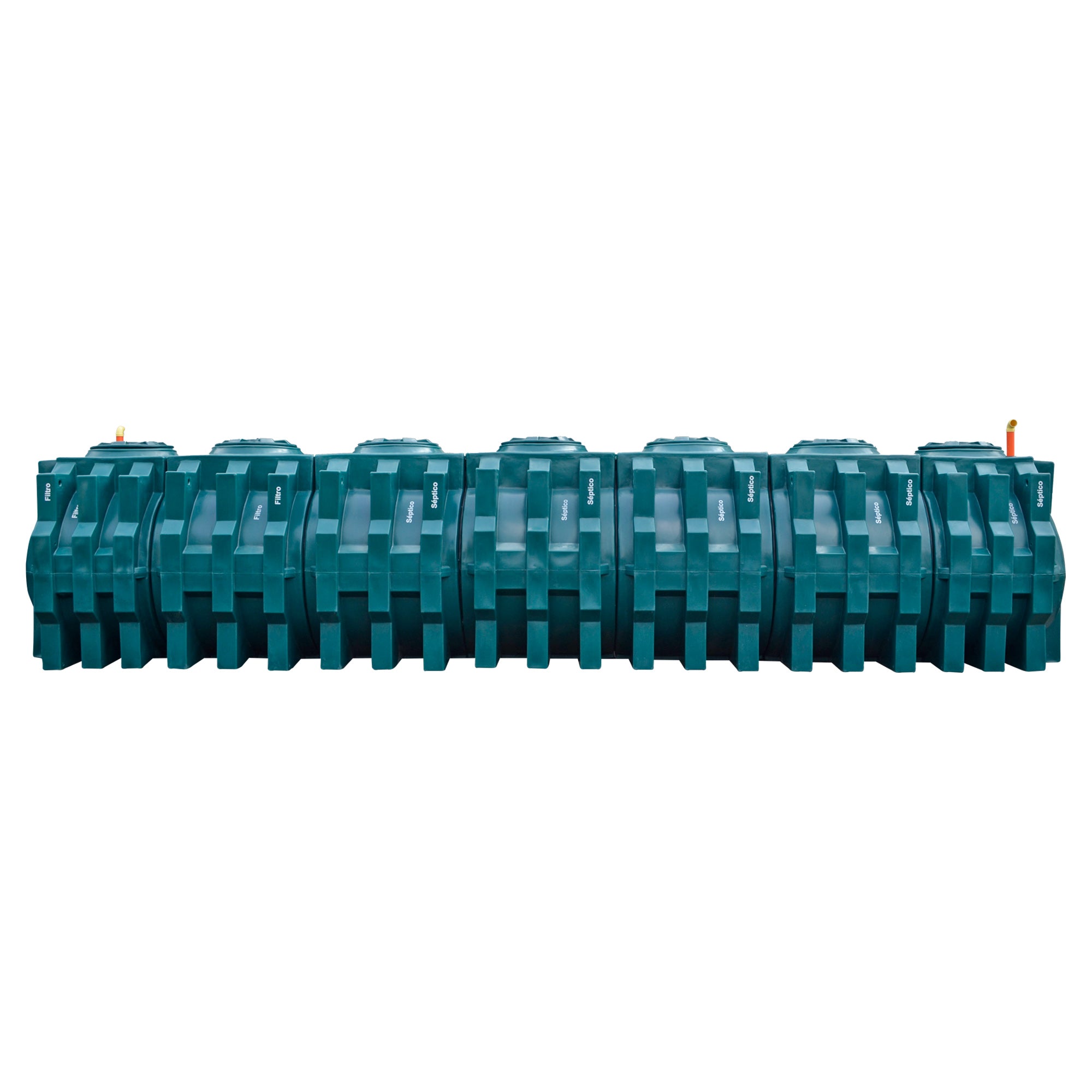 Sistema Séptico Integrado Horizontal 17.500 Litros + Rosetones