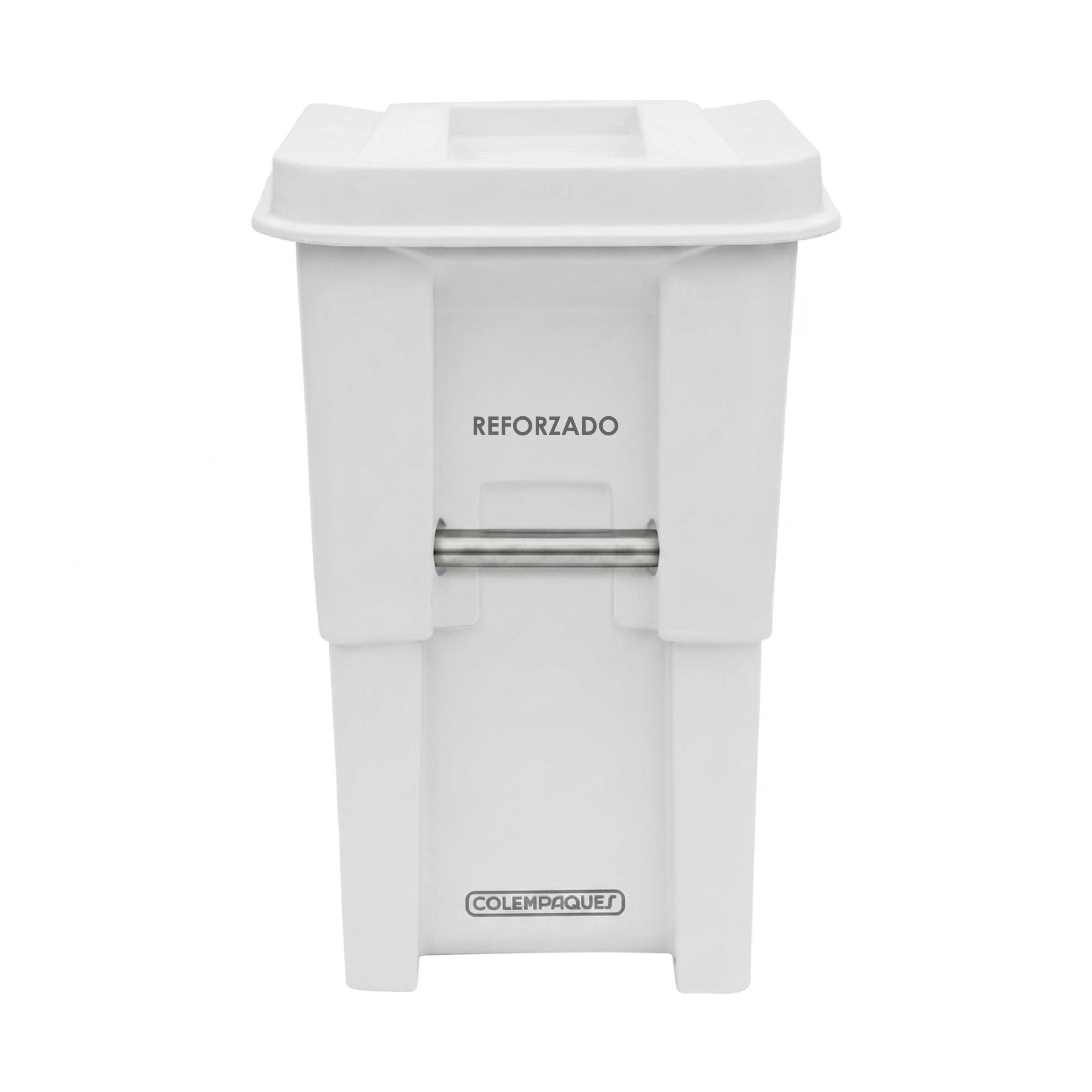 CARRO DURAKART REFORZADO COLEMPAQUES MACIZA 55 GAL TAPA PLANA PLAST.ADH.C.B BLANCO