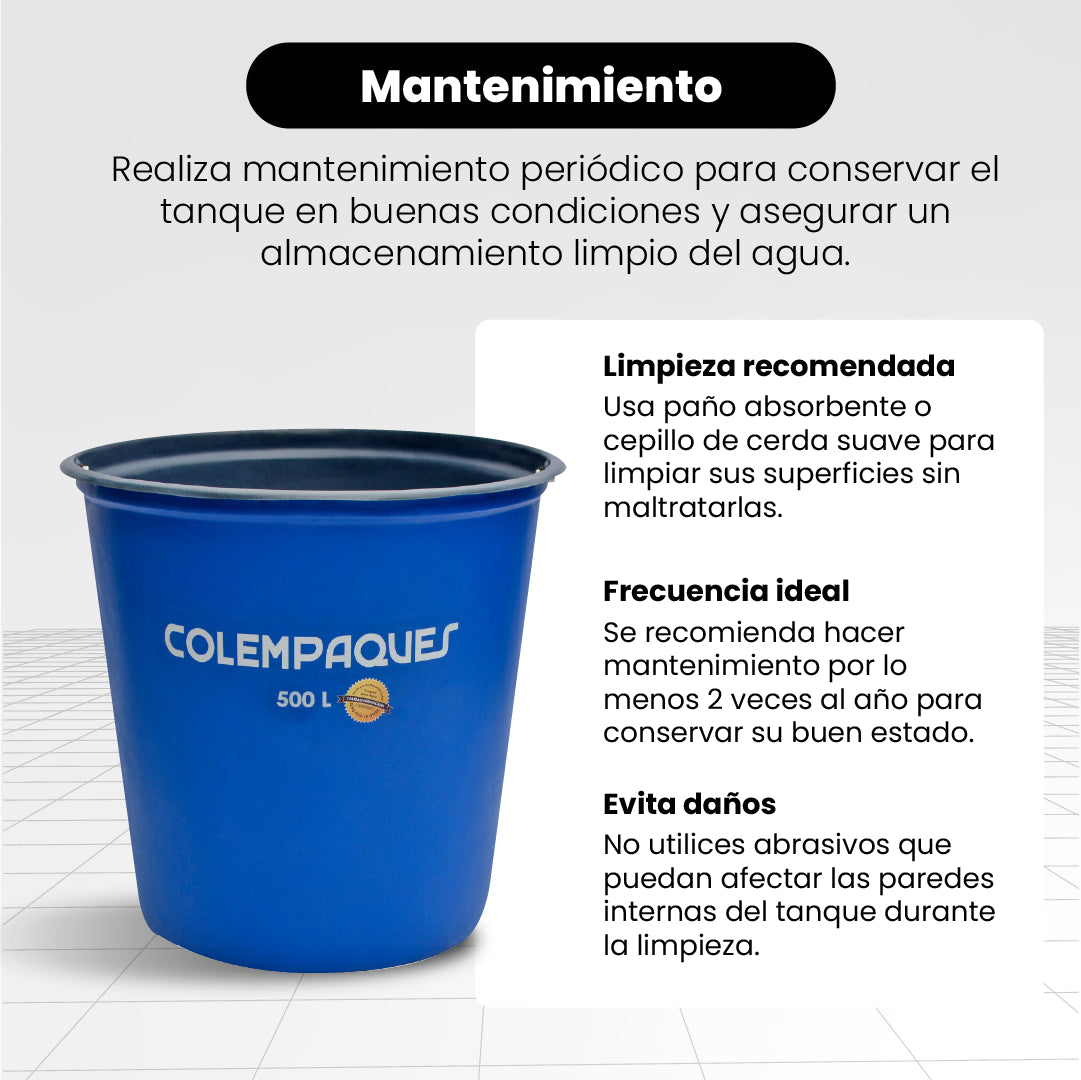 Tanque Tricapa Tankplast Cónico Azul